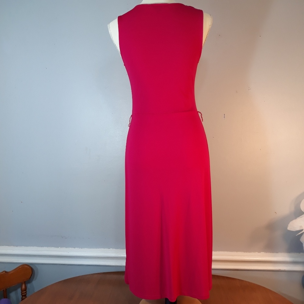 BANANA REPUBLIC PINK SLVLESS FAUX WRAP DRESS-SZ S - Picture 2 of 7